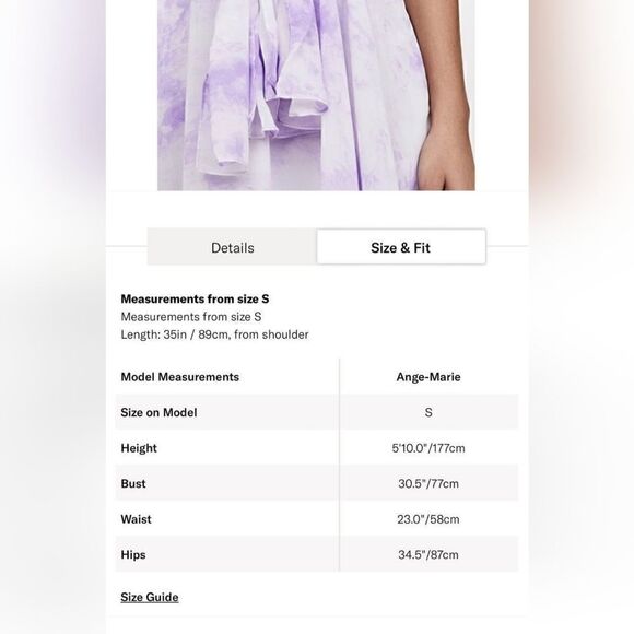 English Factory Purple Tie Dye Braided Belt Dress || SZ XS purple - Picture 7 of 8